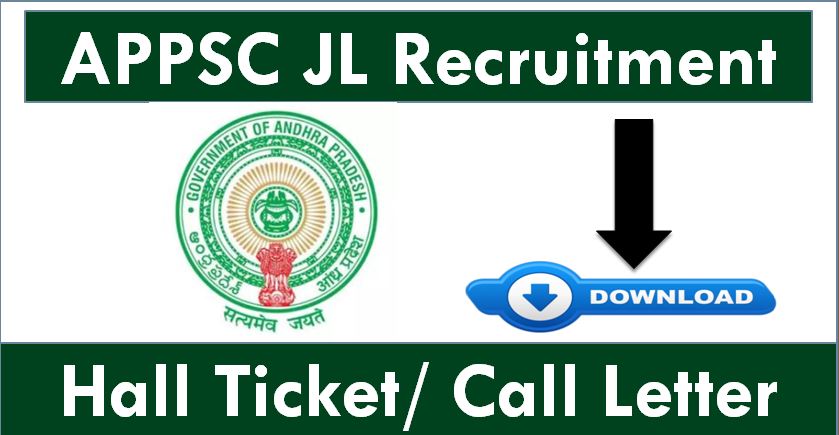 APPSC JL Admit Card download available now