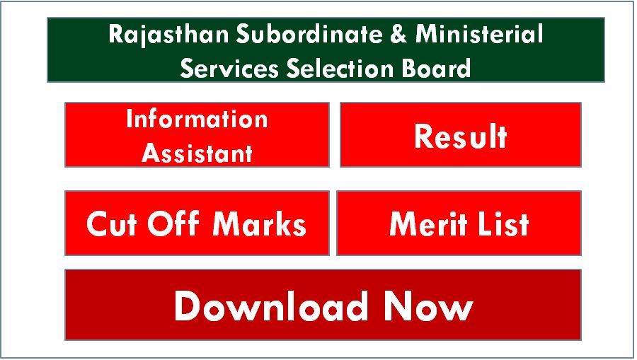 RSMSSB Information Assistant result